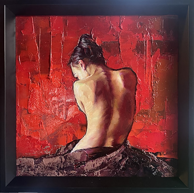 Ahat Vatani imzalı tablo — Yağlı Boya, 25×25 cm, 2.000 TL müzayede satışı