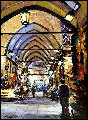Mustafa Eldeniz imzalı tablo — 40×60 cm, 3.000 TL müzayede satışı