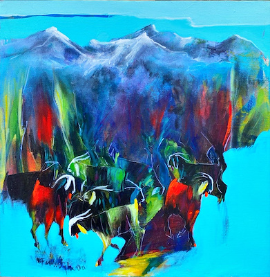 Necati Seydi Ferahoğlu imzalı tablo — Yağlı Boya, 40×40 cm, 25.000 TL müzayede satışı