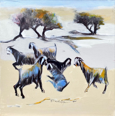 Necati Seydi Ferahoğlu imzalı tablo — Yağlı Boya, 40×40 cm, 25.000 TL müzayede satışı