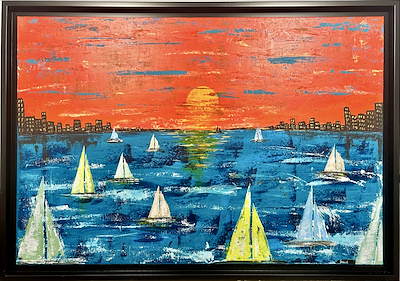 Yasemin Çalışkan imzalı tablo — Akrilik Boya, 70×100 cm, 9.500 TL müzayede satışı