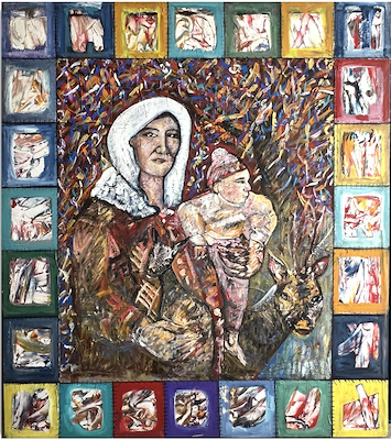 Fikret Öztürk imzalı tablo — Yağlı Boya, 170×150 cm, 17.000 TL müzayede satışı
