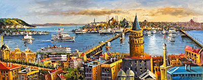 Halil Cankut imzalı tablo — Yağlı Boya, 60×140 cm, 5.500 TL müzayede satışı