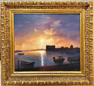 Recep Kaplan imzalı tablo — Yağlı Boya, 55×65 cm, 17.000 TL müzayede satışı