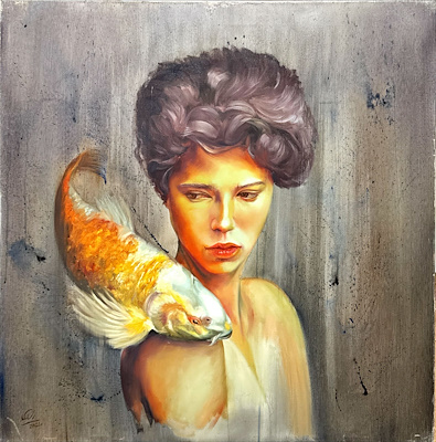 Shima Najafi imzalı tablo — Yağlı Boya, 80×80 cm, 5.000 TL müzayede satışı