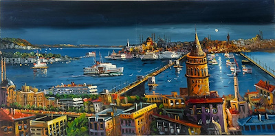 Halil Cankut imzalı tablo — Yağlı Boya, 60×120 cm, 4.500 TL müzayede satışı