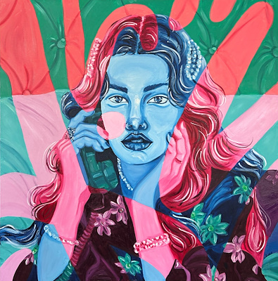 Seda Öztürk imzalı tablo — Akrilik Boya, 100×100 cm, 18.000 TL müzayede satışı
