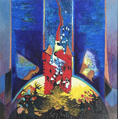 Veli Sapaz imzalı tablo — Yağlı Boya, 34×34 cm, 10.000 TL müzayede satışı