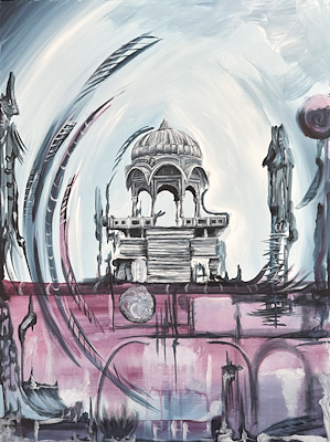Tuğçe Karabacak imzalı tablo — Akrilik Boya, 80×70 cm, 20.000 TL müzayede satışı