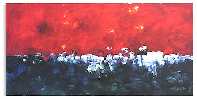 Elif Ergen imzalı tablo — Yağlı Boya, 60×120 cm, 5.000 TL müzayede satışı