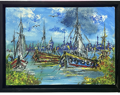 Nejat Özbay imzalı tablo — Yağlı Boya, 35×50 cm, 2.500 TL müzayede satışı