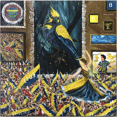 Can Emre Dağ imzalı tablo — Yağlı Boya, 50×50 cm, 2.500 TL müzayede satışı