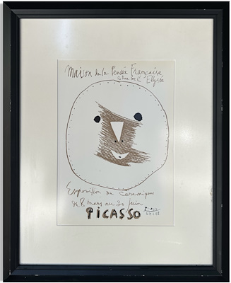 Picasso imzalı tablo — Litografi, 31×22 cm, 4.500 TL müzayede satışı