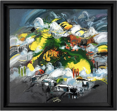 Ekrem Kutlu imzalı tablo — Yağlı Boya, 50×50 cm, 5.000 TL müzayede satışı
