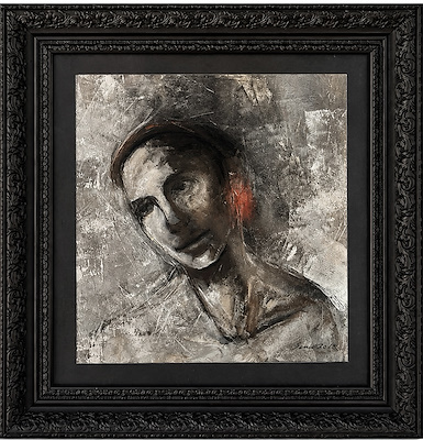 Sema Barlas imzalı tablo — Karışık Teknik, 35×35 cm, 6.000 TL müzayede satışı