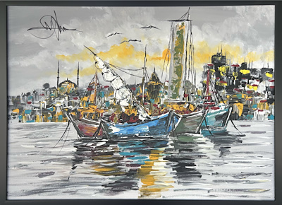 Nejat Özbay imzalı tablo — Yağlı Boya, 50×70 cm, 2.000 TL müzayede satışı