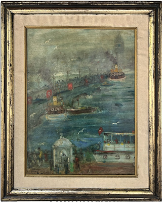 Mehmet Gürbay imzalı tablo — Yağlı Boya, 43×35 cm, 4.000 TL müzayede satışı