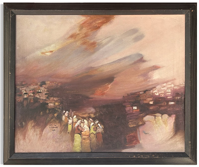 Veli Sapaz imzalı tablo — Yağlı Boya, 40×50 cm, 11.000 TL müzayede satışı
