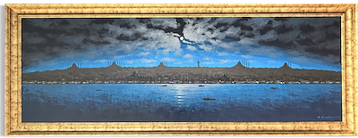 O. Gasparyan imzalı tablo — Yağlı Boya, 60×180 cm, 21.000 TL müzayede satışı