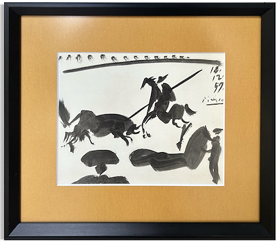 Picasso imzalı tablo — Litografi, 29×22 cm, 3.500 TL müzayede satışı