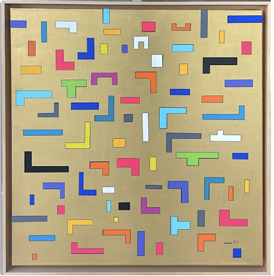 Madam P imzalı tablo — Yağlı Boya, 95×95 cm, 120.000 TL müzayede satışı