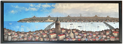 O. Gasparyan imzalı tablo — Yağlı Boya, 60×180 cm, 21.000 TL müzayede satışı