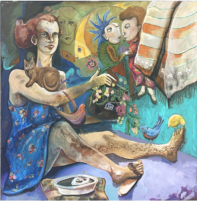 Seçil Gürbüz imzalı tablo — Yağlı Boya, 100×100 cm, 12.000 TL müzayede satışı