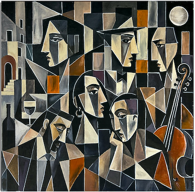 Tolga Ezel imzalı tablo — Akrilik Boya, 80×80 cm, 10.000 TL müzayede satışı
