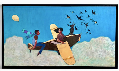 Kadir Öztoprak imzalı tablo — Yağlı Boya, 100×180 cm, 59.000 TL müzayede satışı