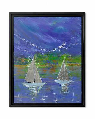 Yasemin Çalışkan imzalı tablo — Akrilik Boya, 90×60 cm, 4.000 TL müzayede satışı