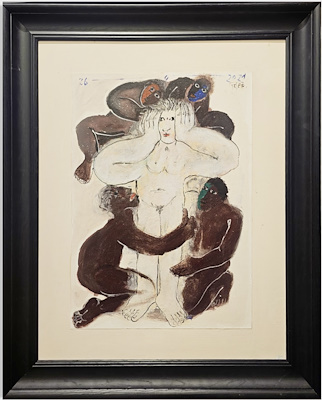 Hanefi Yeter imzalı tablo — Yağlı Boya, 60×43 cm, 105.000 TL müzayede satışı