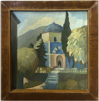 Ziya imzalı tablo — Yağlı Boya, 46×46 cm, 10.000 TL müzayede satışı