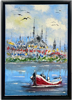 Nejat Özbay imzalı tablo — Yağlı Boya, 70×50 cm, 3.500 TL müzayede satışı