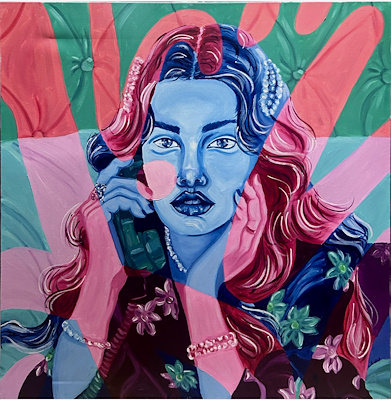 Seda Öztürk imzalı tablo — Akrilik Boya, 100×100 cm, 13.000 TL müzayede satışı
