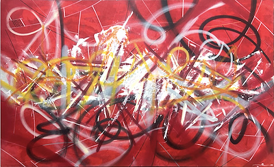 Onur Çakır imzalı tablo — Akrilik Boya, 93×150 cm, 9.000 TL müzayede satışı