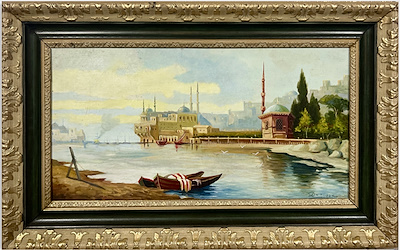 Avrupa imzalı tablo — Yağlı Boya, 30×60 cm, 7.000 TL müzayede satışı