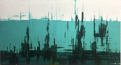 Onur Çakır imzalı tablo — Akrilik Boya, 90×170 cm, 8.000 TL müzayede satışı
