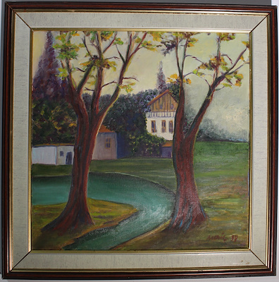 Meriç imzalı tablo — Yağlı Boya, 50×50 cm, 1.000 TL müzayede satışı
