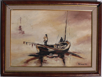 Berrin Duma imzalı tablo — Yağlı Boya, 45×32 cm, 1.200 TL müzayede satışı
