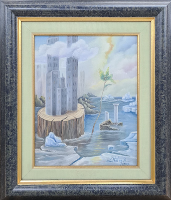 Atalay imzalı tablo — Yağlı Boya, 32×37 cm, 1.000 TL müzayede satışı