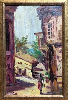 Salih imzalı tablo — Yağlı Boya, 29×19 cm, 1.000 TL müzayede satışı