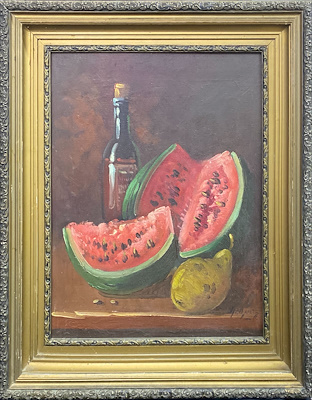 Agop Egoyan imzalı tablo — Yağlı Boya, 52×40 cm, 18.000 TL müzayede satışı