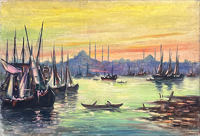 Faruk Alpkurt imzalı tablo — Yağlı Boya, 65×45 cm, 4.000 TL müzayede satışı