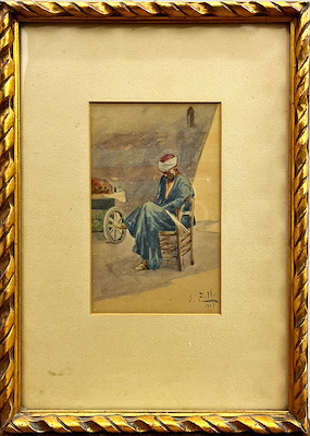 L. Zullo imzalı tablo — Sulu Boya, 21×14 cm, 8.000 TL müzayede satışı