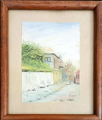 Hüseyin imzalı tablo — Sulu Boya, 15×10 cm, 500 TL müzayede satışı