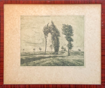 Mark imzalı tablo — Gravür, 27×21 cm, 700 TL müzayede satışı