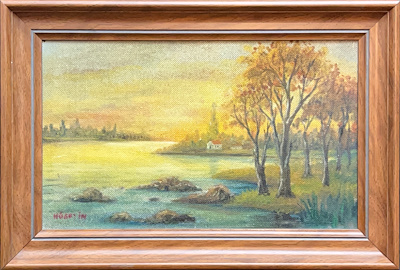 Şarapçı Hüseyin imzalı tablo — Yağlı Boya, 42×25 cm, 4.250 TL müzayede satışı