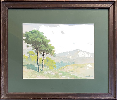 Saim Kanra imzalı tablo — Sulu Boya, 30×23 cm, 4.500 TL müzayede satışı