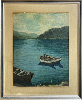 Emine Yücel imzalı tablo — Yağlı Boya, 38×49 cm, 5.000 TL müzayede satışı