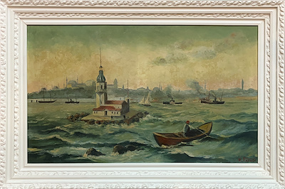 Niko Fenerci imzalı tablo — Yağlı Boya, 80×48 cm, 22.500 TL müzayede satışı